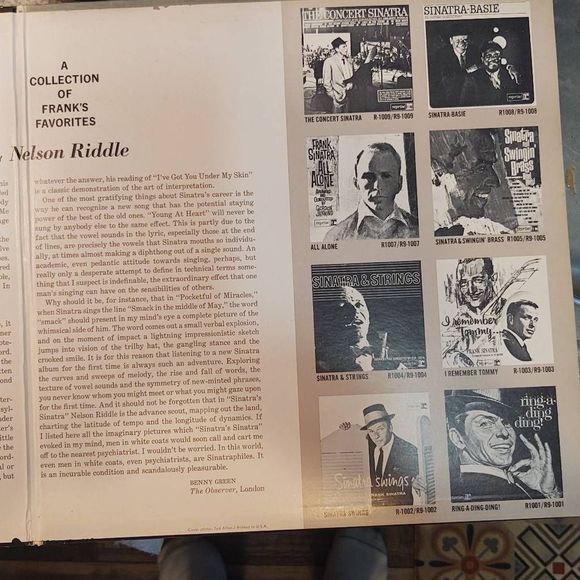 Sinatra's Sinatra a Collection of‎ Frank's Favorites Vinyl Album LP - Picture 4 of 7